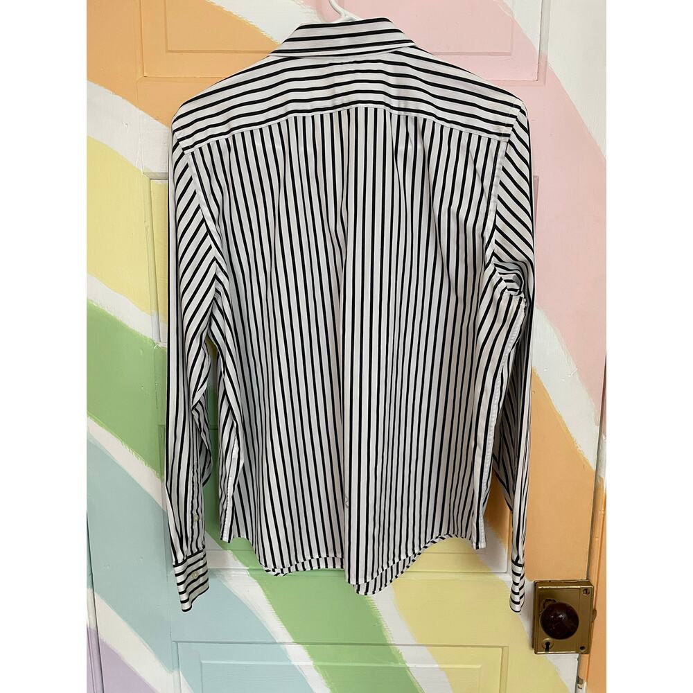 Lauren Ralph Lauren Striped Button Shirt XL Crest Logo Cotton Preppy - Picture 5 of 8